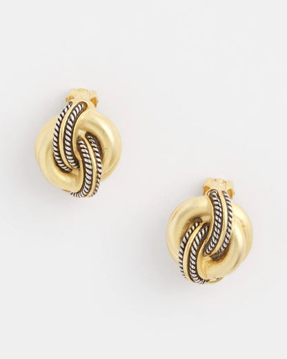 Chico's No Droop™ Gold Knot Clip-On Earrings