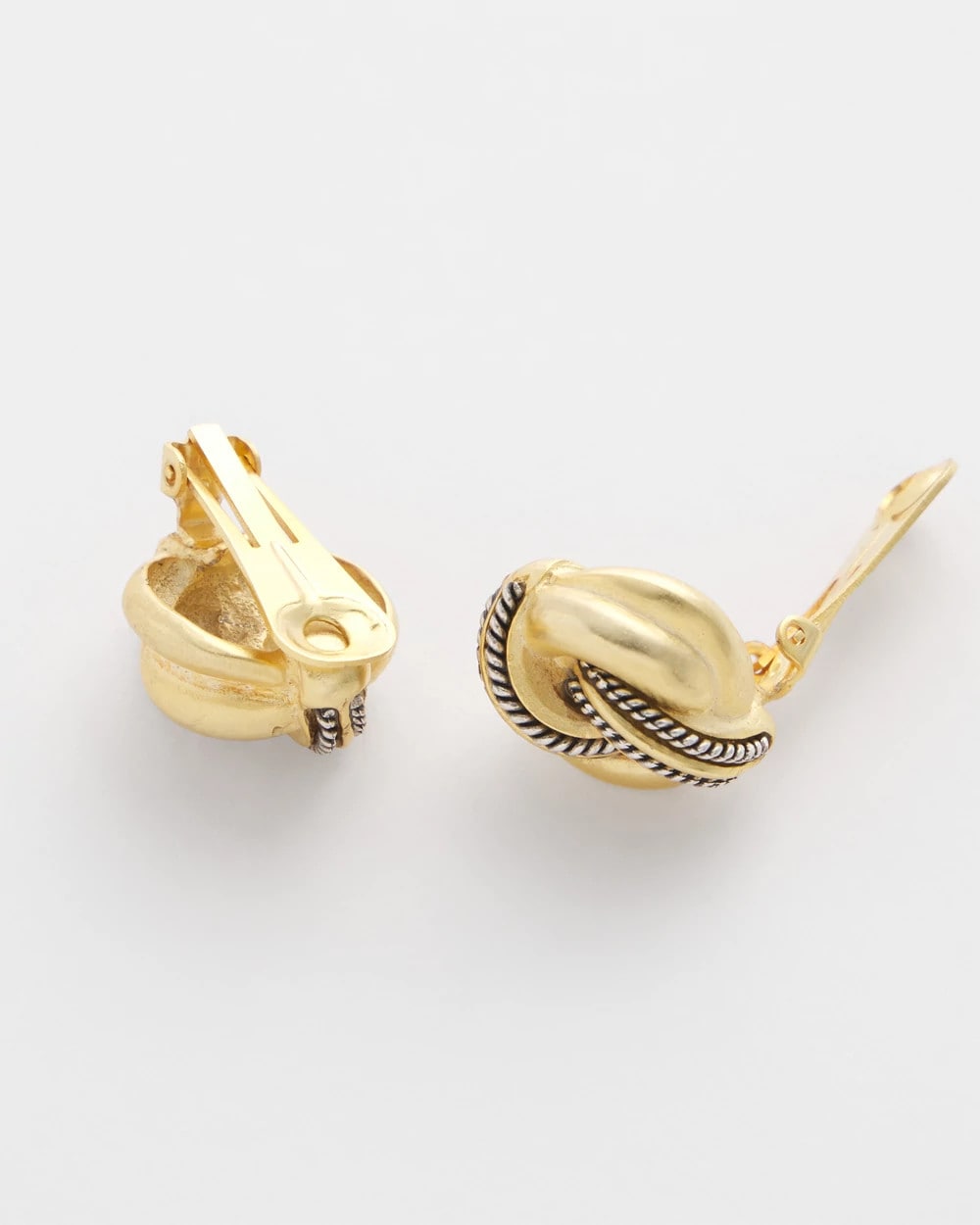 Chico's No Droop™ Gold Knot Clip-On Earrings