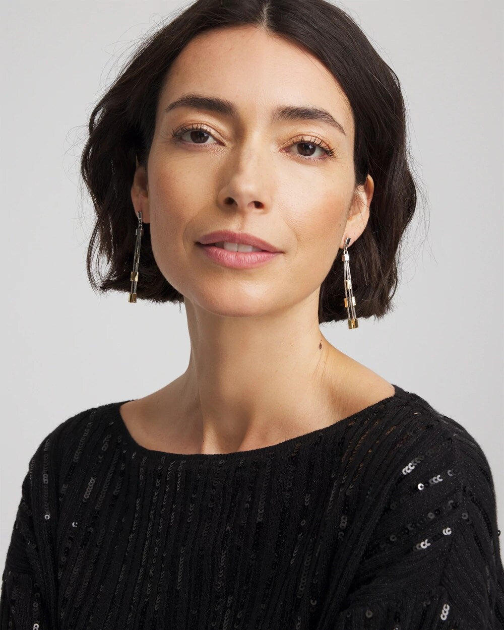 Chico's Mixed Metal Linear Earrings