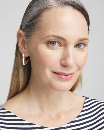 Chico's No Droop® Silver Tone Mini Hoops