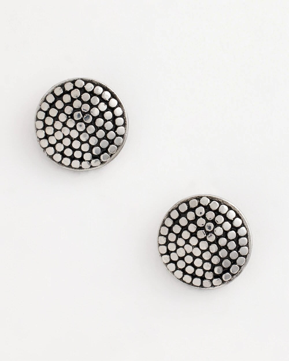 Chico's No Droop® Round Silvertone Stud Earrings