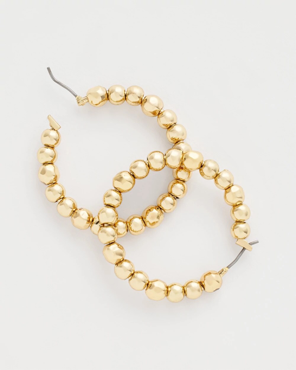 Chico's No Droop® Golden Beaded Hoop Earrings