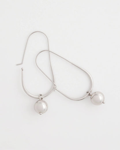Chico's Silver Bead Threader Earrings