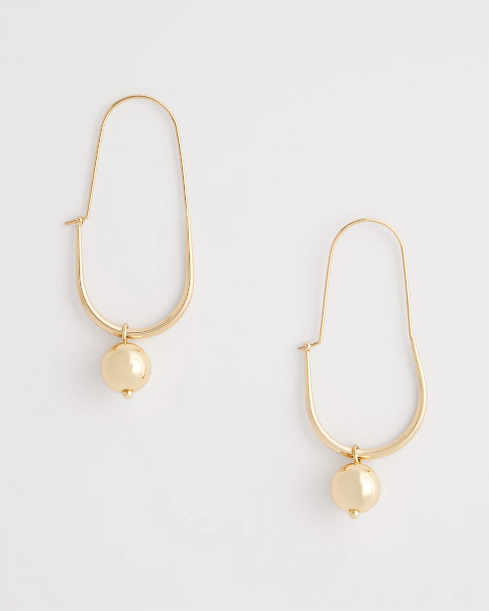 Chico's Gold Bead Threader Earrings