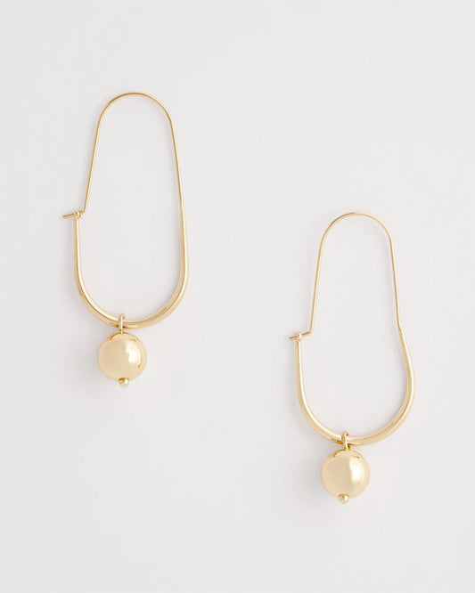 Chico's Gold Bead Threader Earrings