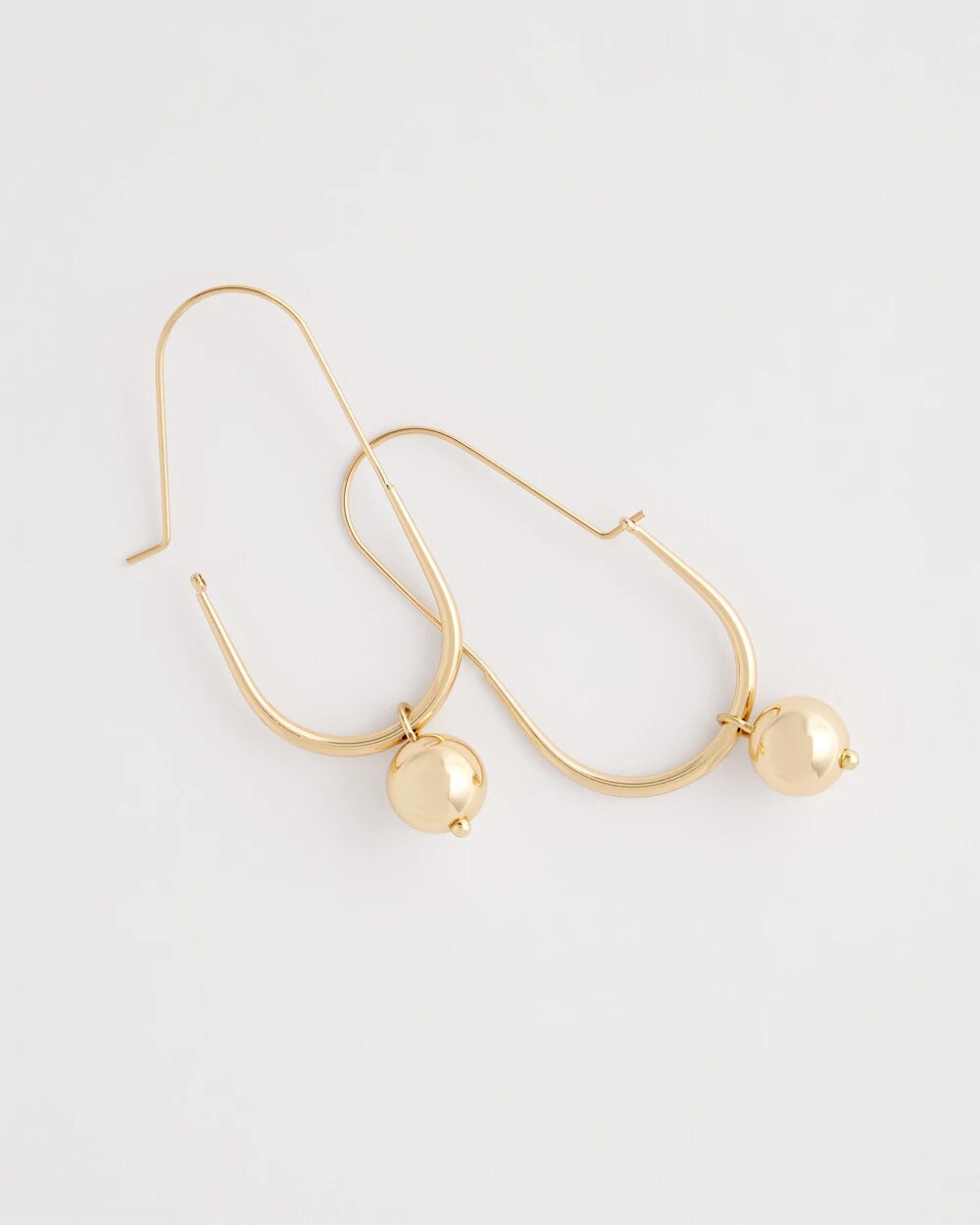 Chico's Gold Bead Threader Earrings