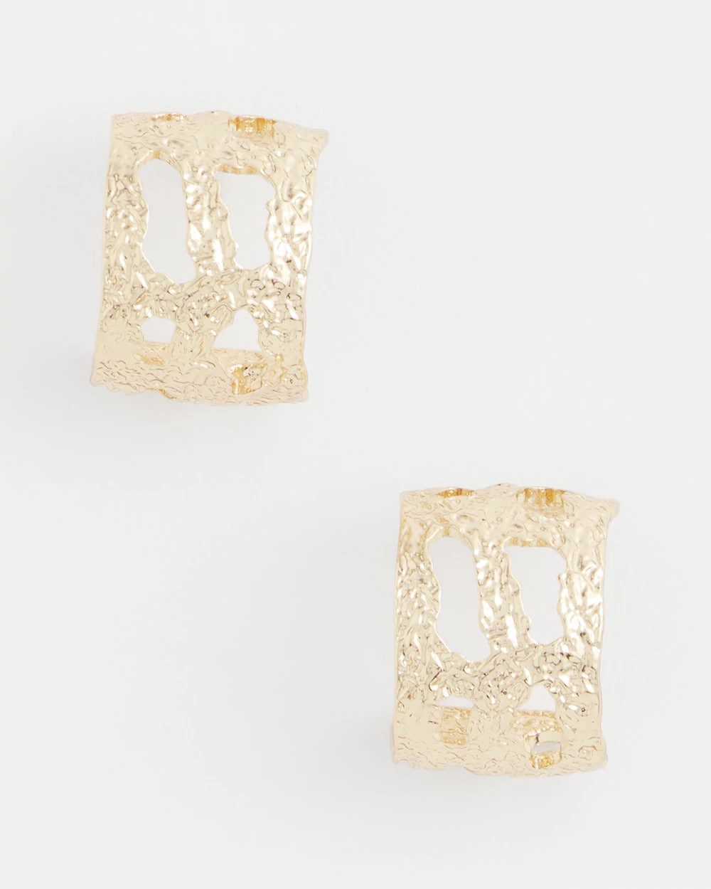 Chico's No Droop® Cutout Goldtone Hoop Earrings