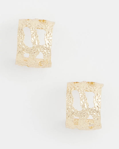 Chico's No Droop® Cutout Goldtone Hoop Earrings