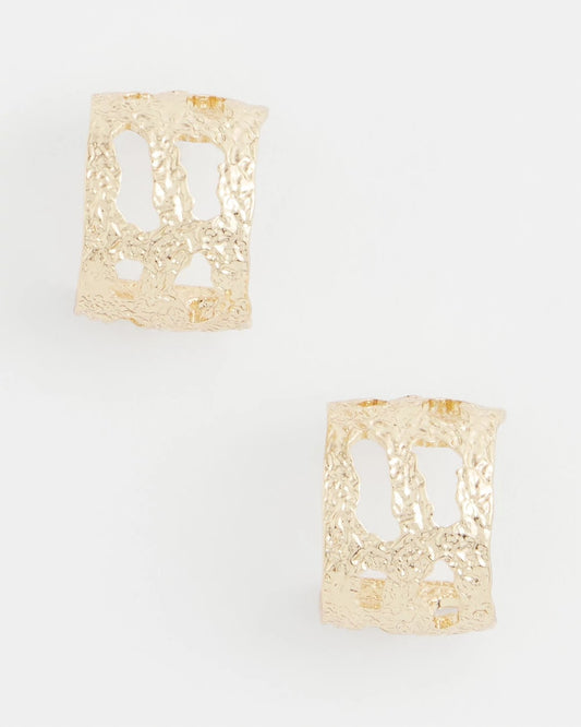 Chico's No Droop® Cutout Goldtone Hoop Earrings