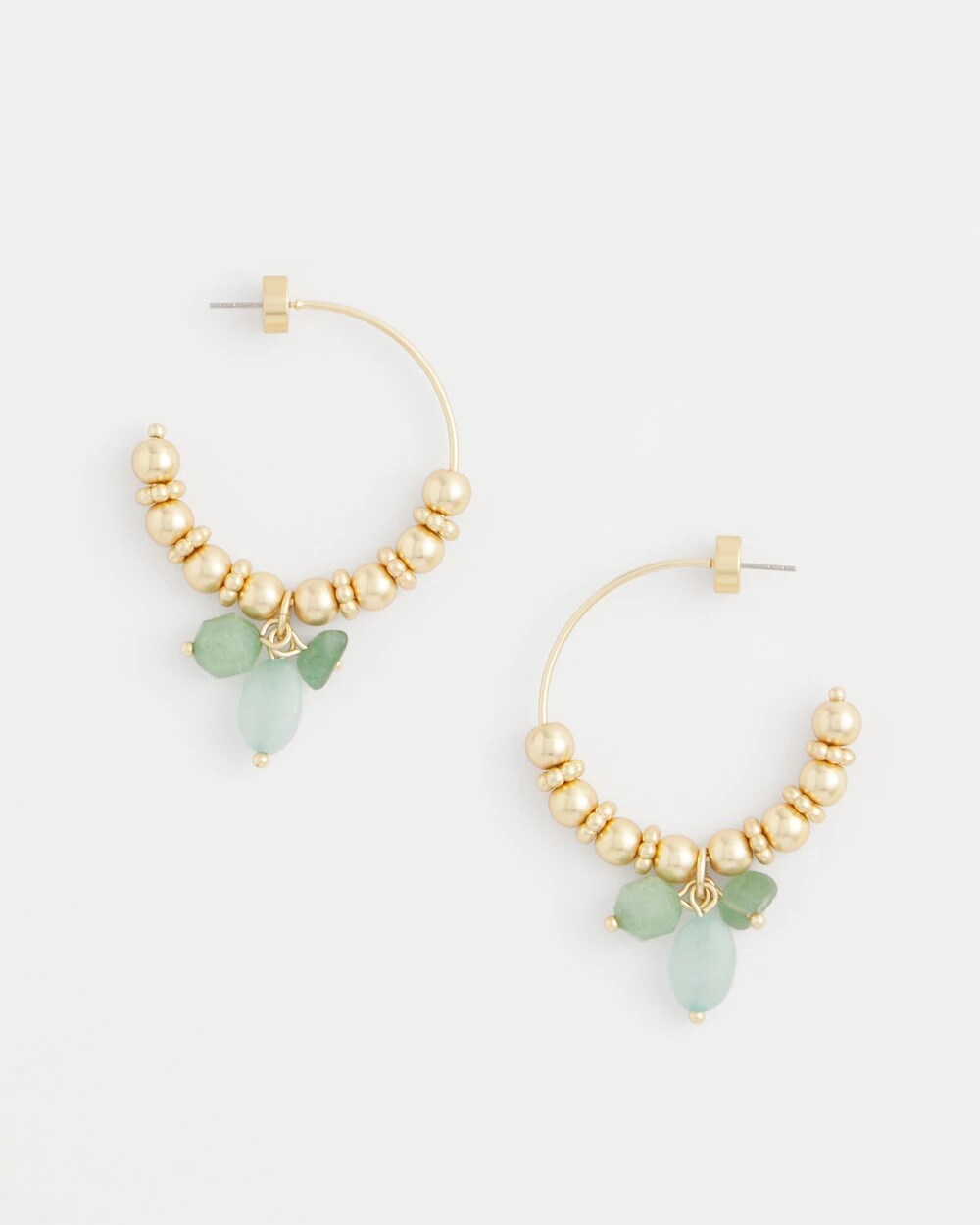 Chico's No Droop® Gem Beaded Hoop Earrings