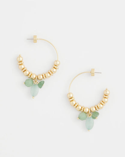 Chico's No Droop® Gem Beaded Hoop Earrings