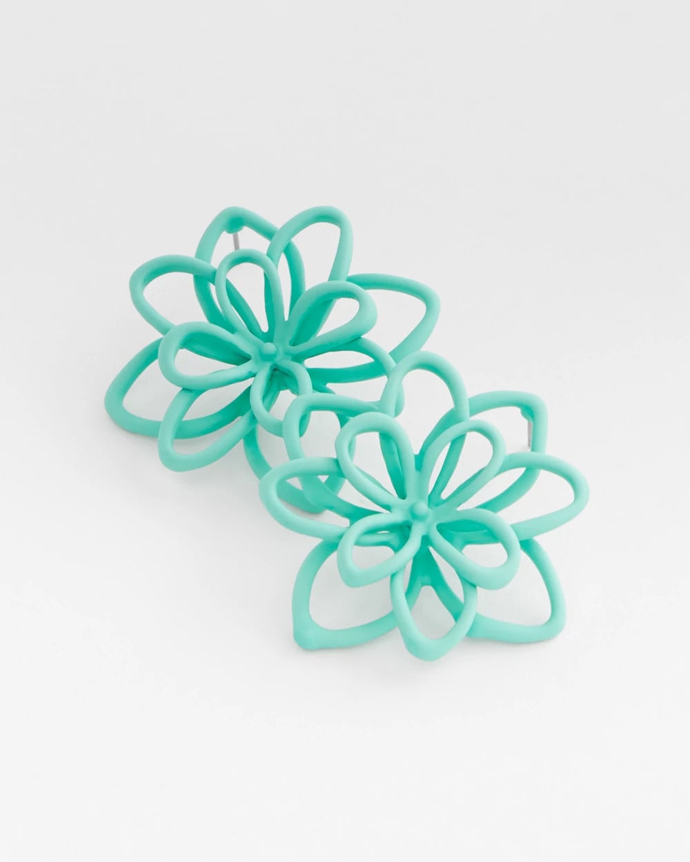 Chico's No Droop™ Teal  Flower Stud Earrings