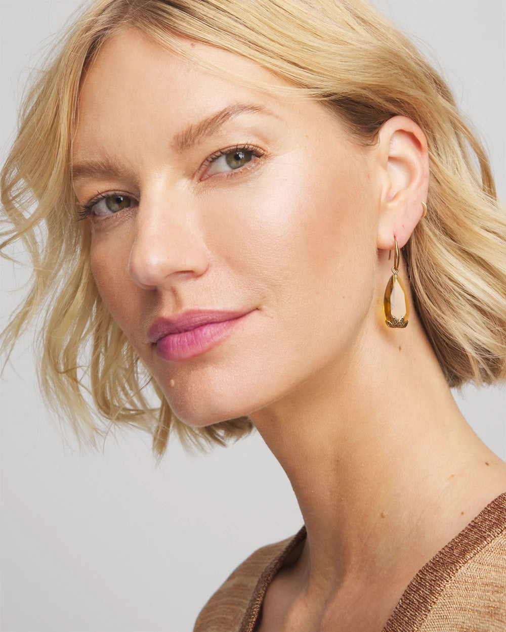 Chico's Neutral Stone Drop Earrings