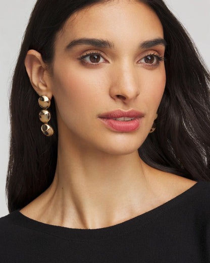 Chico's No Droop® Golden Tortoise Linear Drop Earrings
