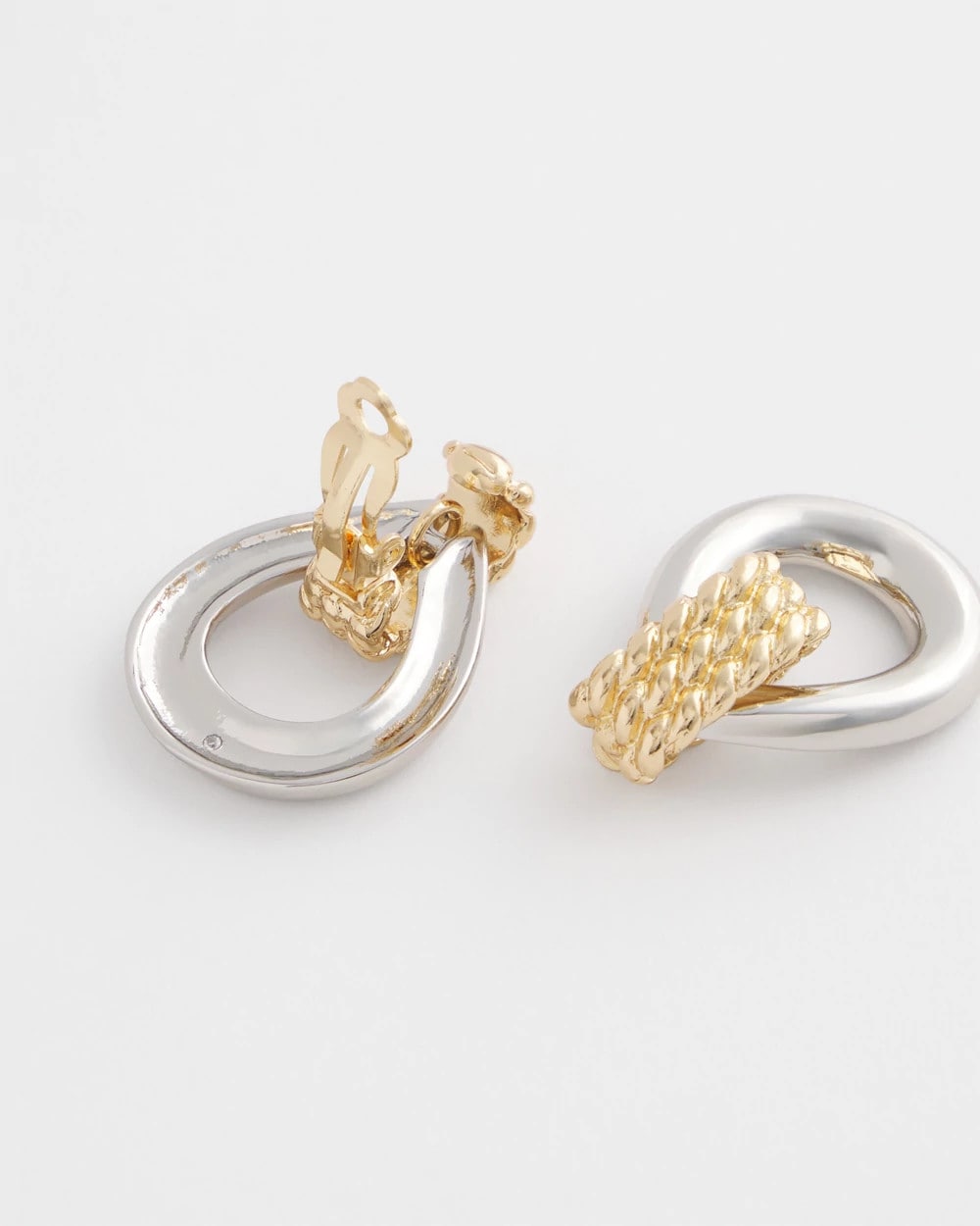 Chico's No Droop™ Mixed-Metal Teardrop Clip-On Earrings
