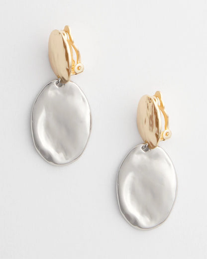 Chico's No Droop™ Mixed-Metal Clip-On Earrings