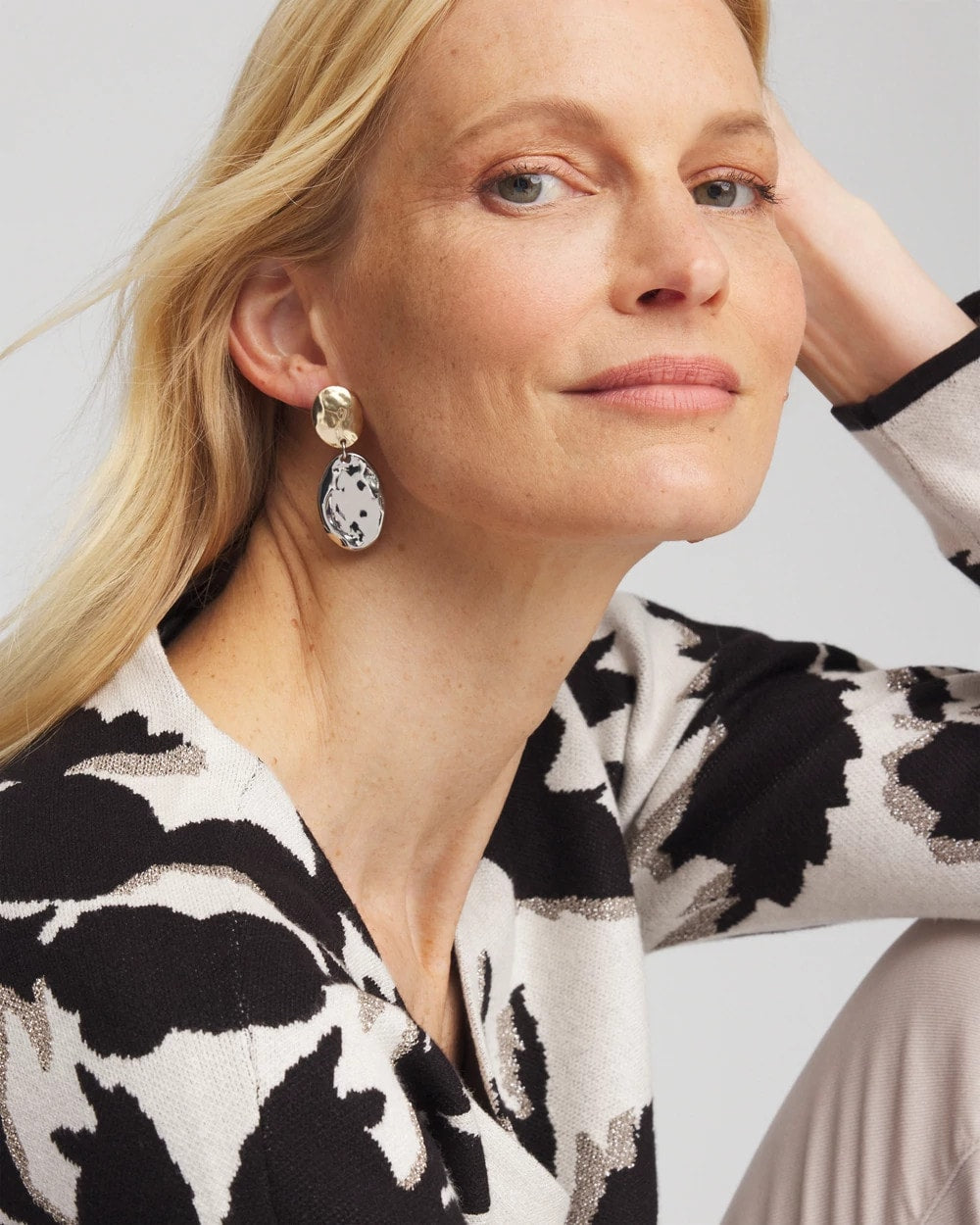 Chico's No Droop™ Mixed-Metal Clip-On Earrings