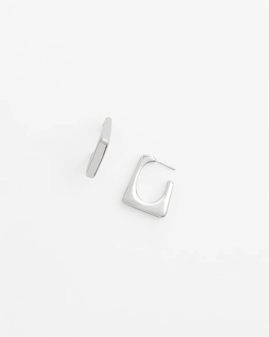 Chico's No Droop® Silver Tone Square Hoops