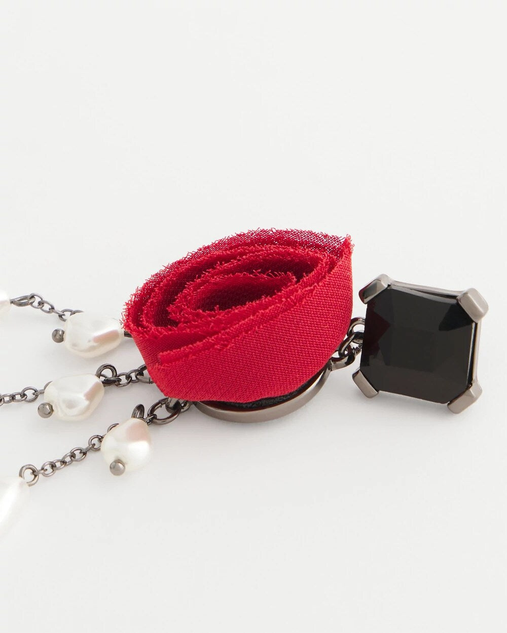 Chico's Red Rose Drop Earrings