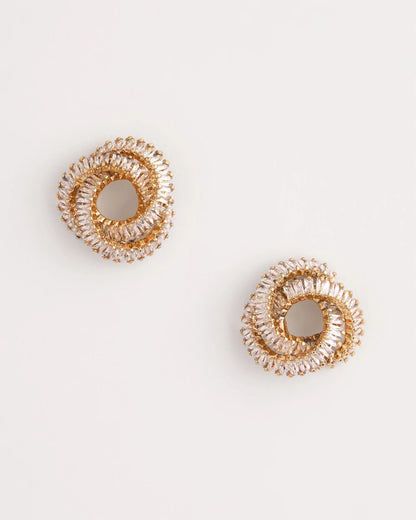 Chico's Goldtone Twisted Stud Earrings