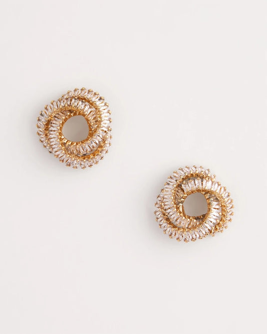 Chico's Goldtone Twisted Stud Earrings