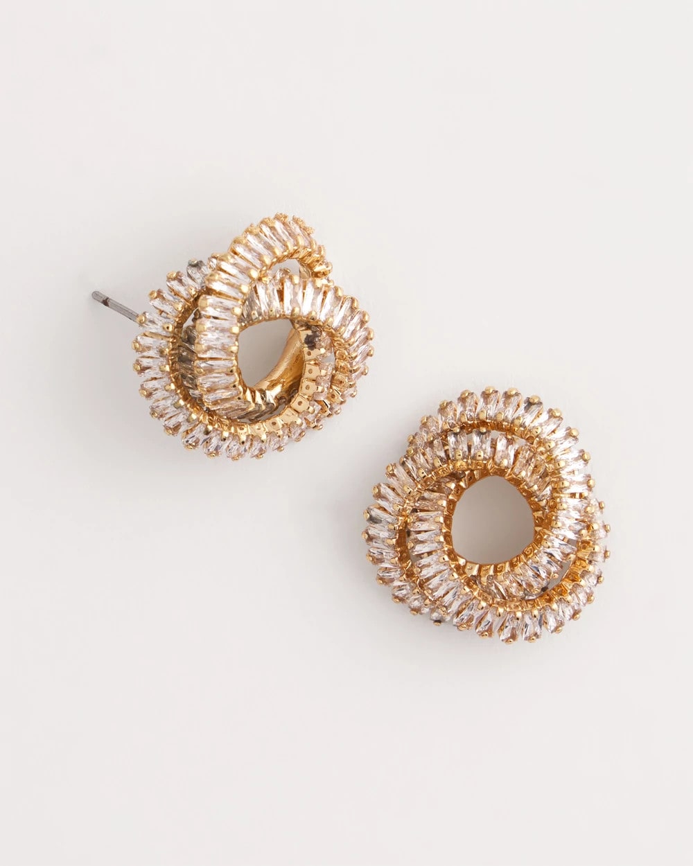 Chico's Goldtone Twisted Stud Earrings