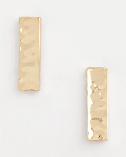 Chico's Ash Gold Collection Square Drop Earrings