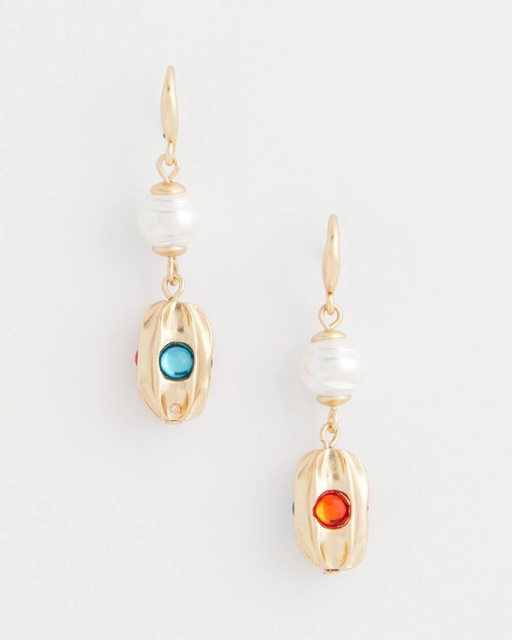 Chico's No Droop® Goldtone Faux Pearl Earrings