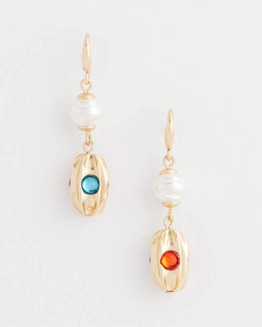 Chico's No Droop® Goldtone Faux Pearl Earrings