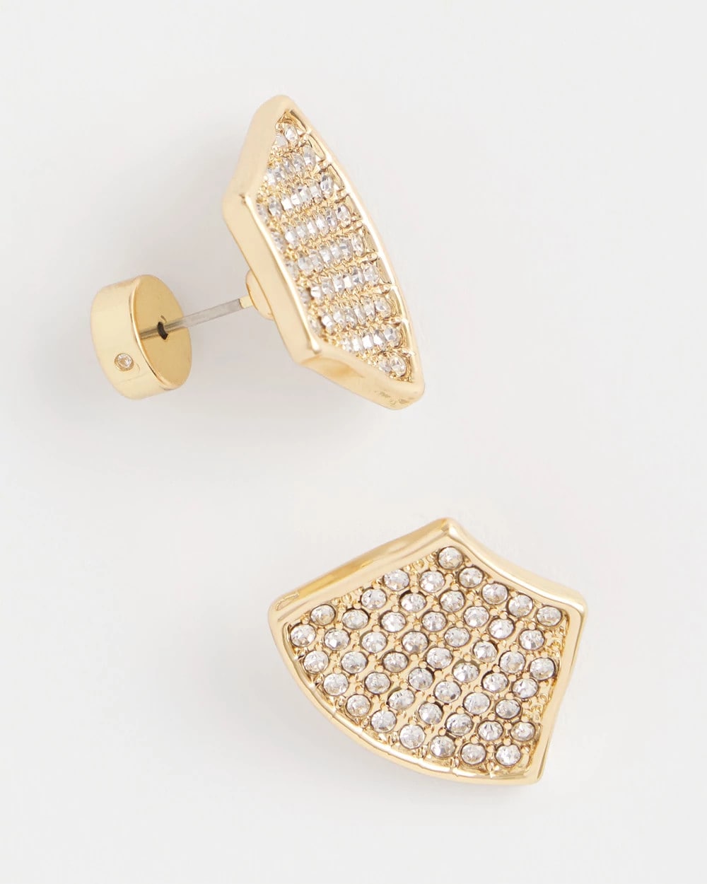 Chico's Gold Glitz Fan Earrings