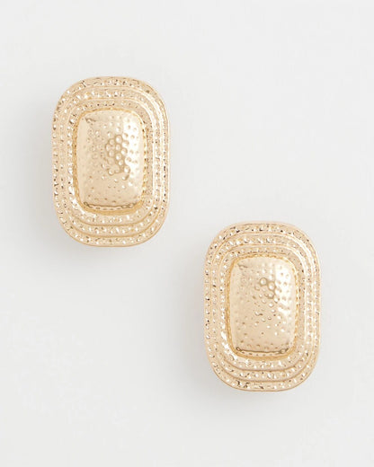 Chico's No Droop® Goldtone Square Clip-On Earrings