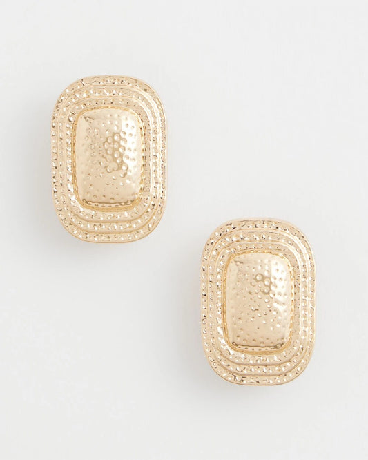 Chico's No Droop® Goldtone Square Clip-On Earrings
