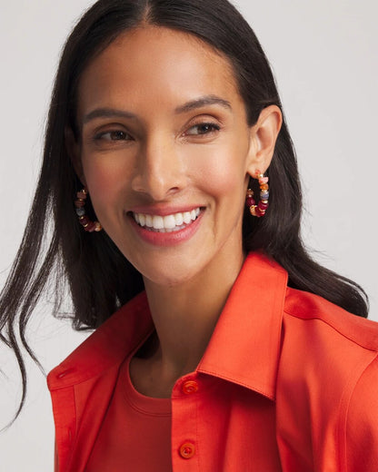 Chico's No Droop® Beaded Hoop Earrings