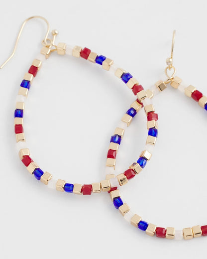 Chico's No Droop® Red White & Blue Earrings