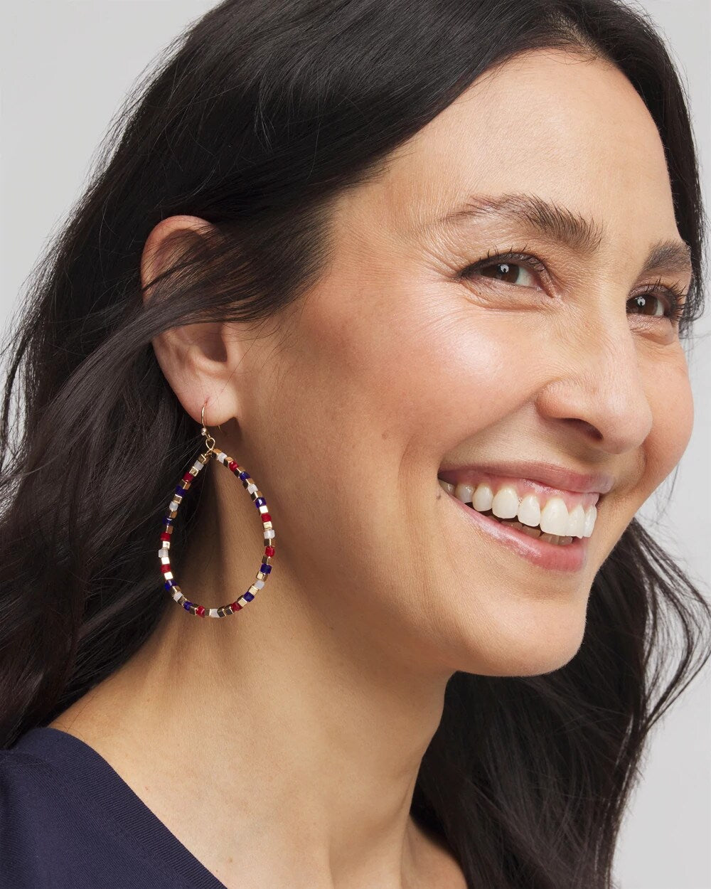 Chico's No Droop® Red White & Blue Earrings