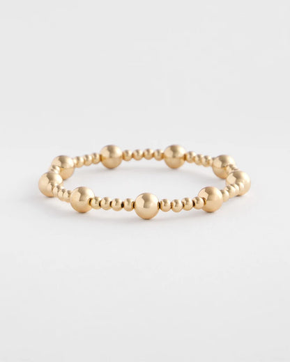 Chico's Gold-tone Medium Bead Stretch Bracelet