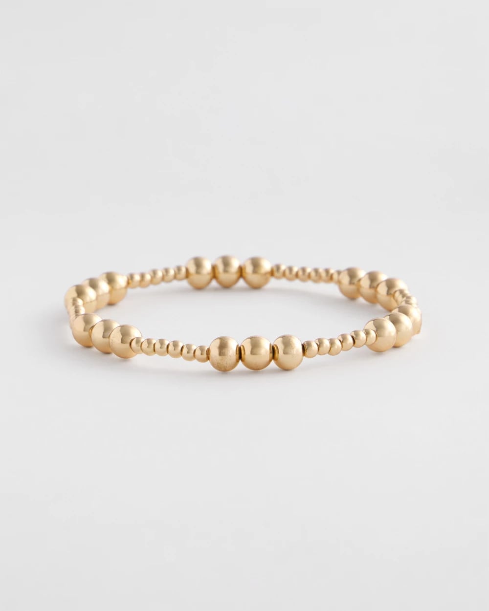 Chico's Gold-tone Small Bead Stretch Bracelet