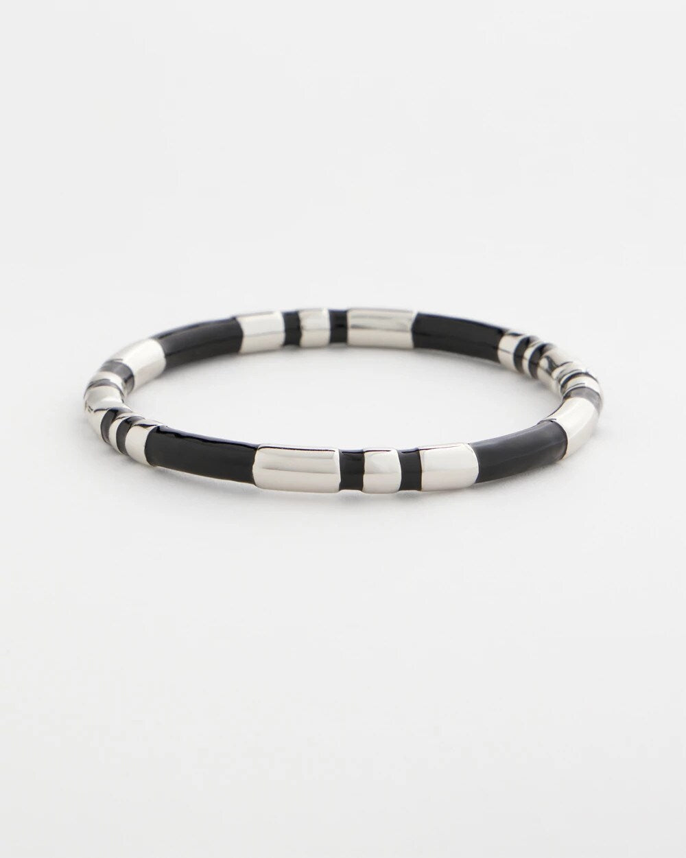 Chico's Black Enamel Hinge Bangle