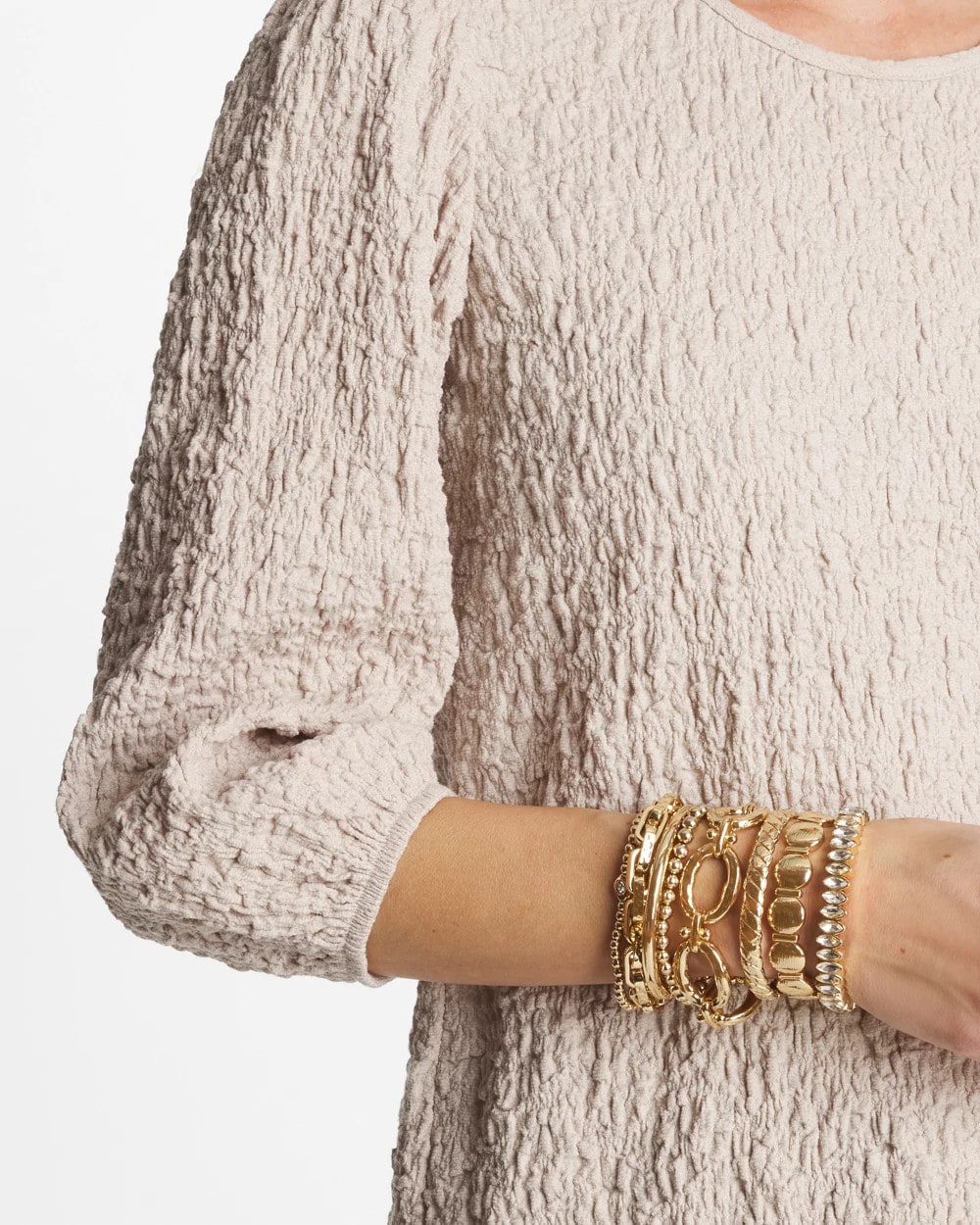 Chico's Gold Link Stretch Bracelet