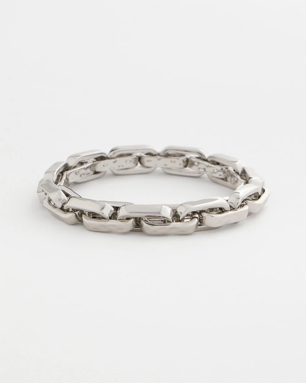 Chico's Silver Link Stretch Bracelet