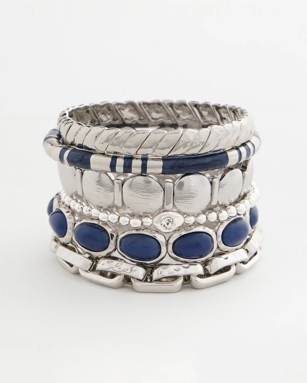 Chico's Silver Link Stretch Bracelet