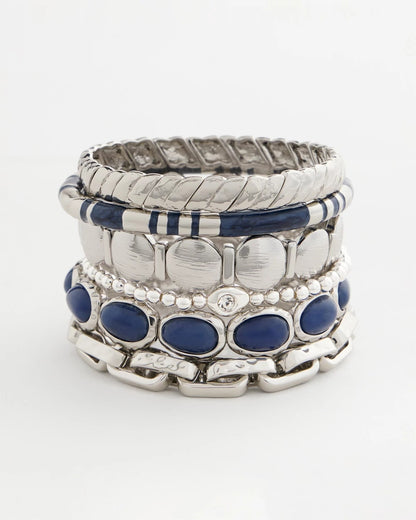 Chico's Silver Link Stretch Bracelet