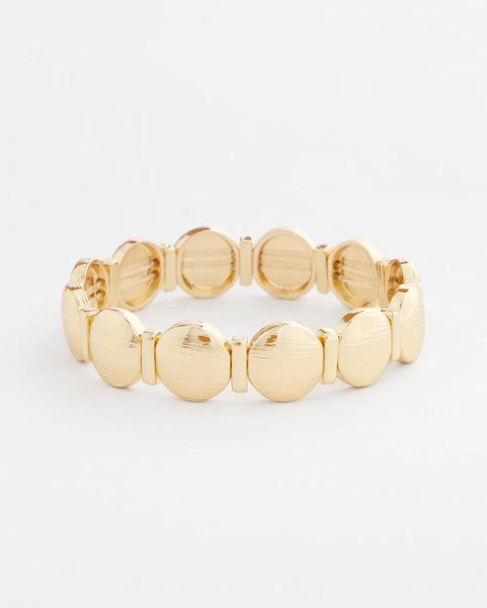 Chico's Textured Circle Stretch Bracelet