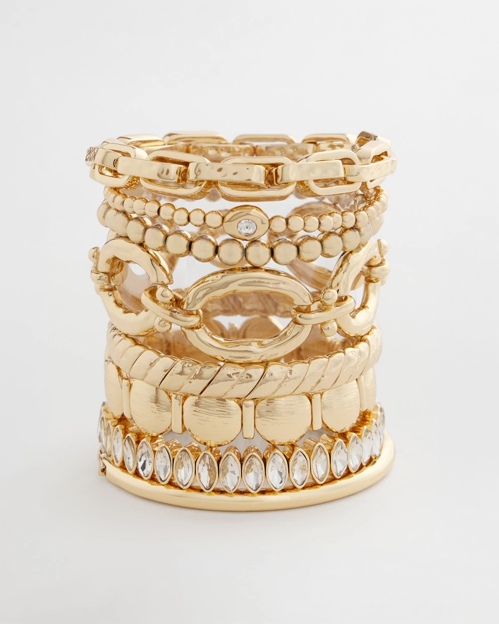 Chico's Textured Circle Stretch Bracelet