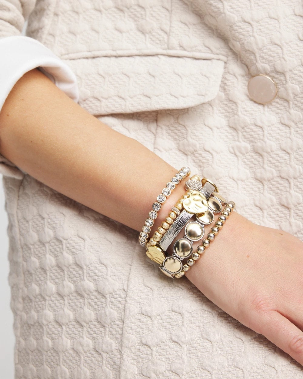 Chico's Reversible Round Stretch Bracelet