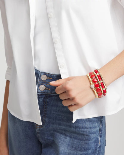 Chico's Reversible Round Stretch Bracelet