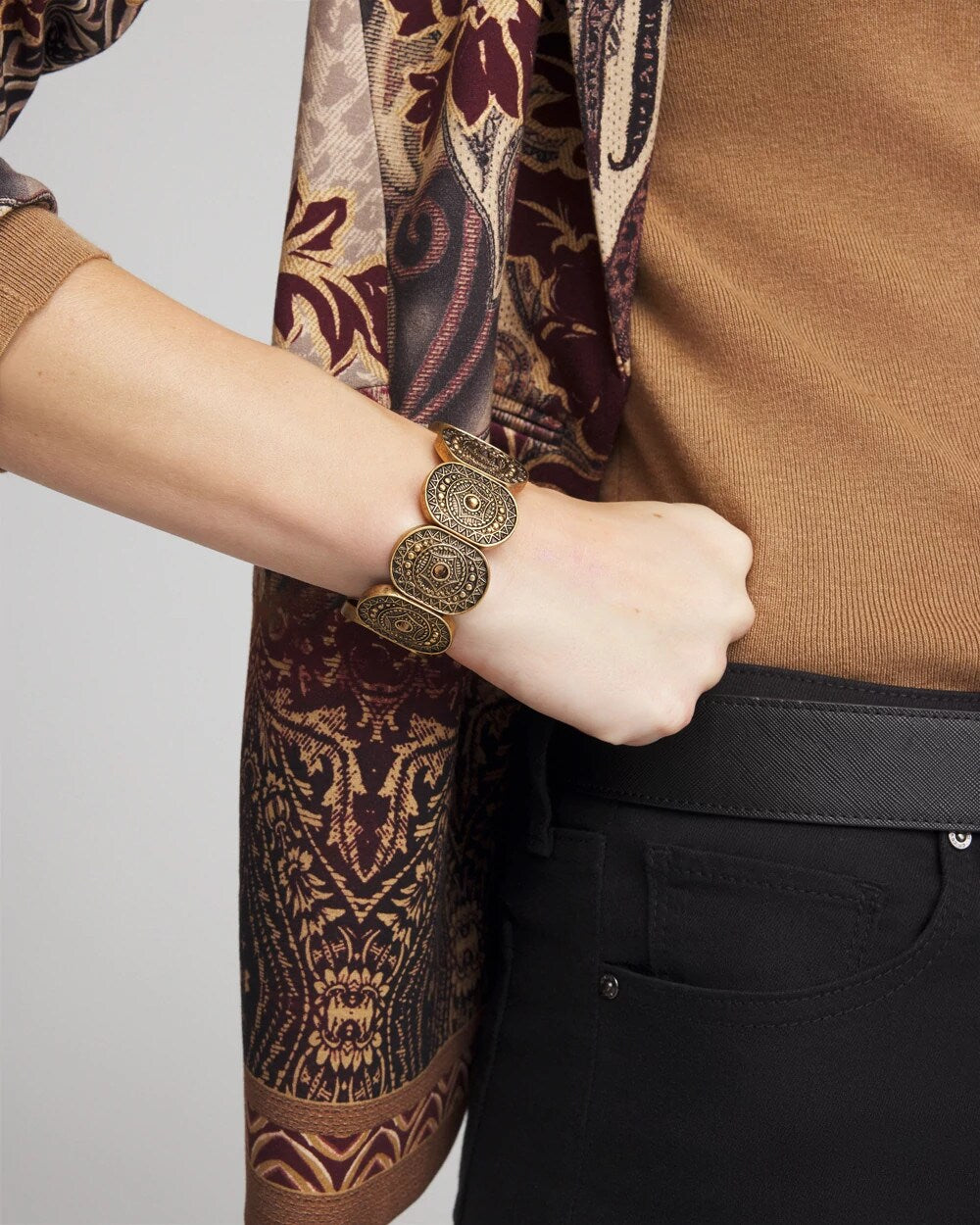 Chico's Medallion Stretch Bracelet