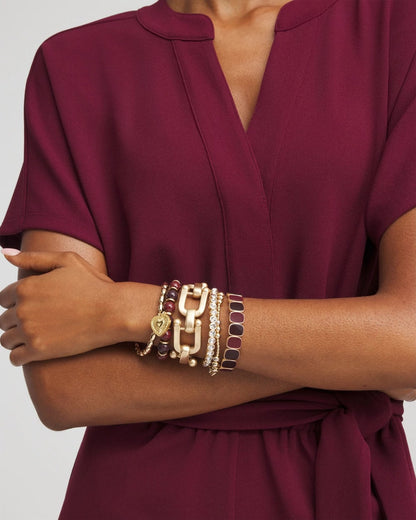 Chico's Chianti Square Stretch Bracelet