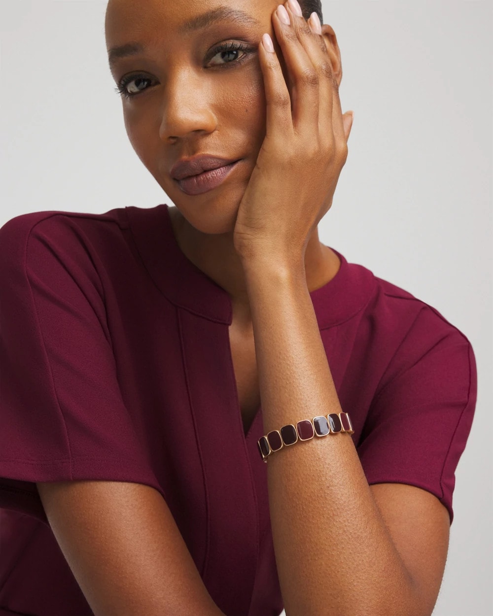 Chico's Chianti Square Stretch Bracelet