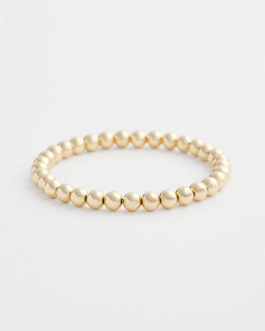 Chico's Small Beaded Gold Tone Stretch Bracelet